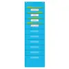 File Storage Pocket Charts, Aqua Polka Dots