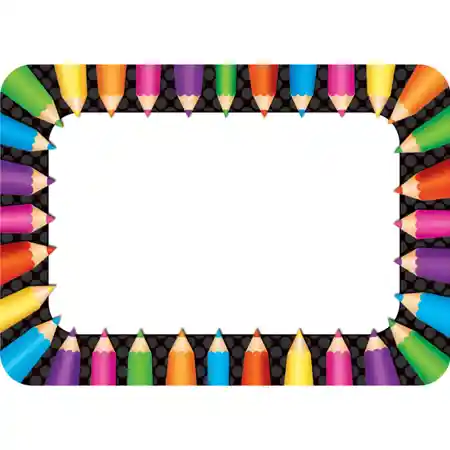 Colored Pencils Name Tags