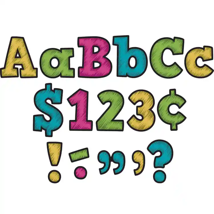 Chalkboard Brights Bold Block Letters Combo Pack