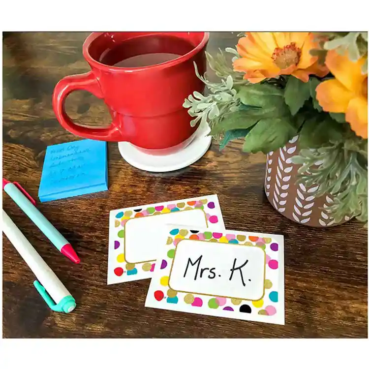 Confetti Name Tags/Labels