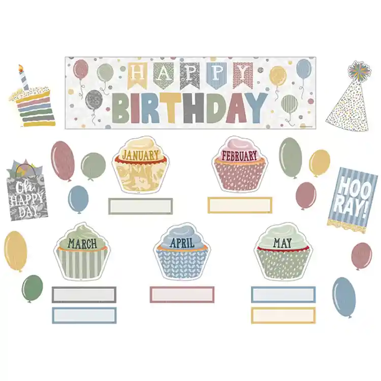 Classroom Cottage Happy Birthday Mini Bulletin Board Set