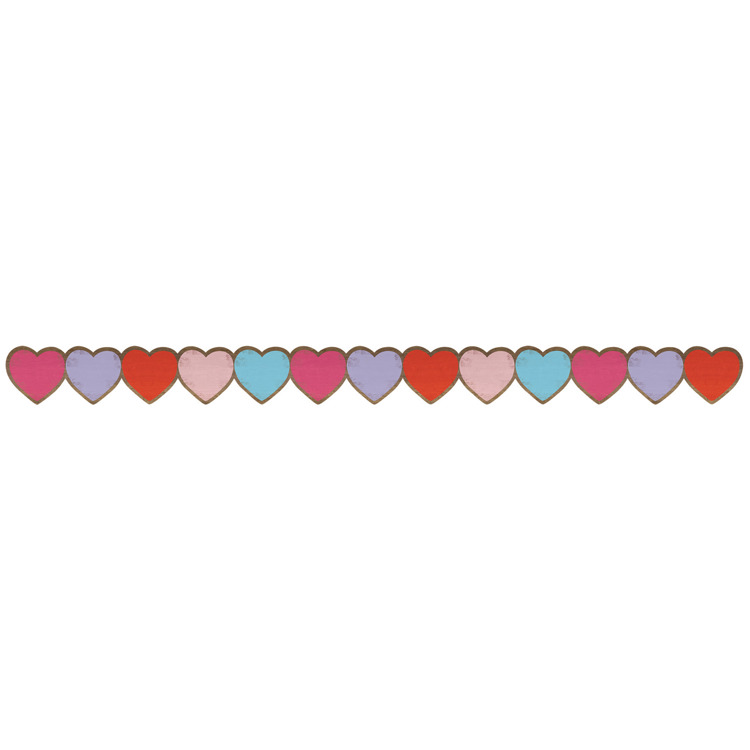Home Sweet Classroom Colorful Hearts Die Cut Border
