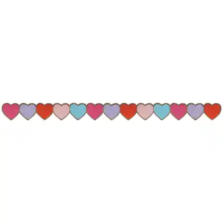 Home Sweet Classroom Colorful Hearts Die Cut Border