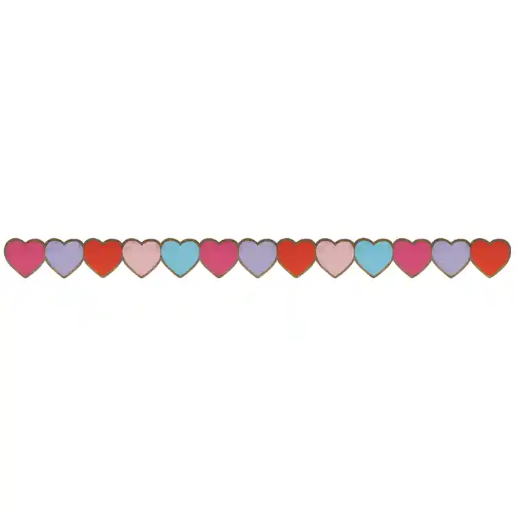 Home Sweet Classroom Colorful Hearts Die Cut Border