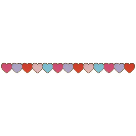 Home Sweet Classroom Colorful Hearts Die Cut Border