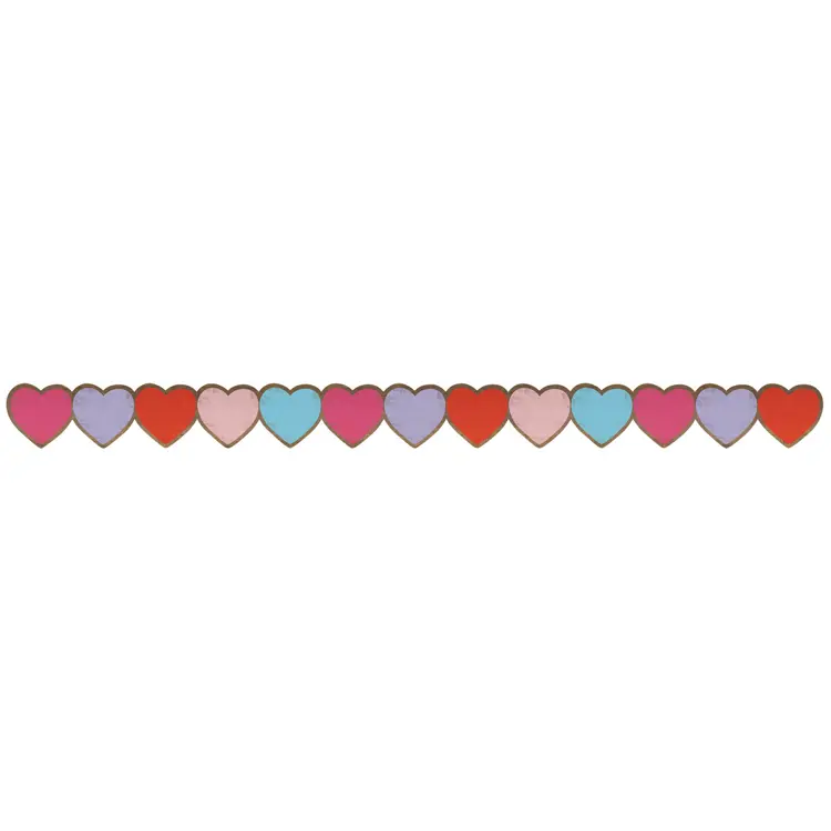 Home Sweet Classroom Colorful Hearts Die Cut Border