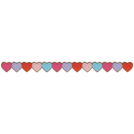 Home Sweet Classroom Colorful Hearts Die Cut Border