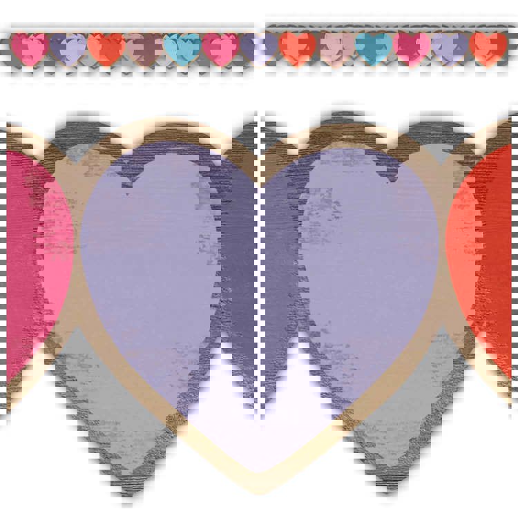 Home Sweet Classroom Colorful Hearts Die Cut Border