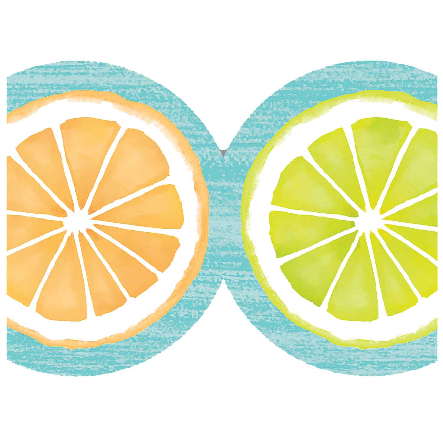 Lemon Zest Citrus Slices Die-Cut Border