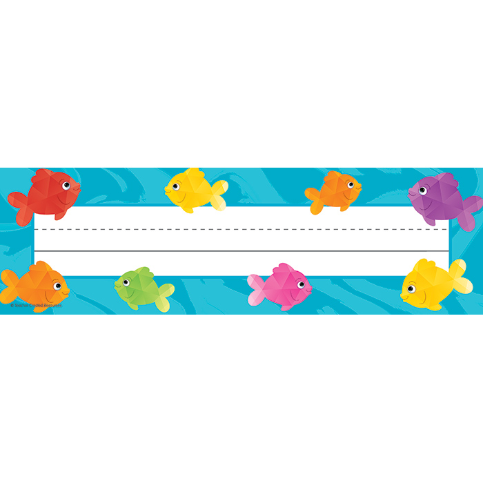 Teacher Created Resources Cartellini Con Nome A Forma Di Pesce Colorato, 36 Pezzi, 29x9 Cm, Per Banchi E Centri Di Apprendimento