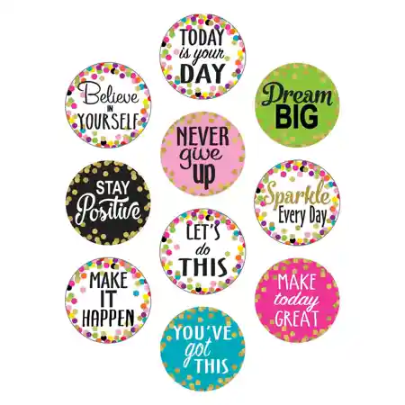 Confetti Positive Sayings Cut-Outs