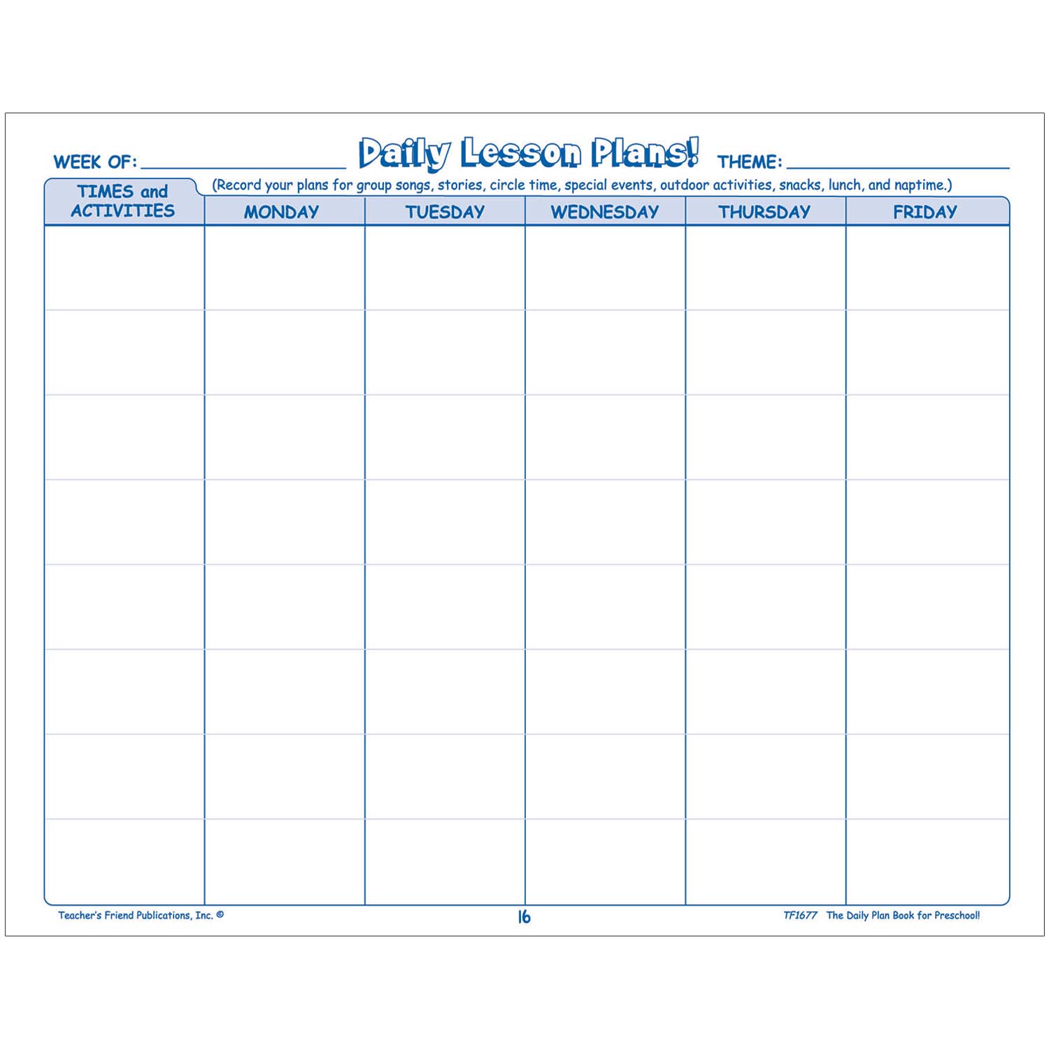 the daily plan book for preschool beckers school supplies daily plan