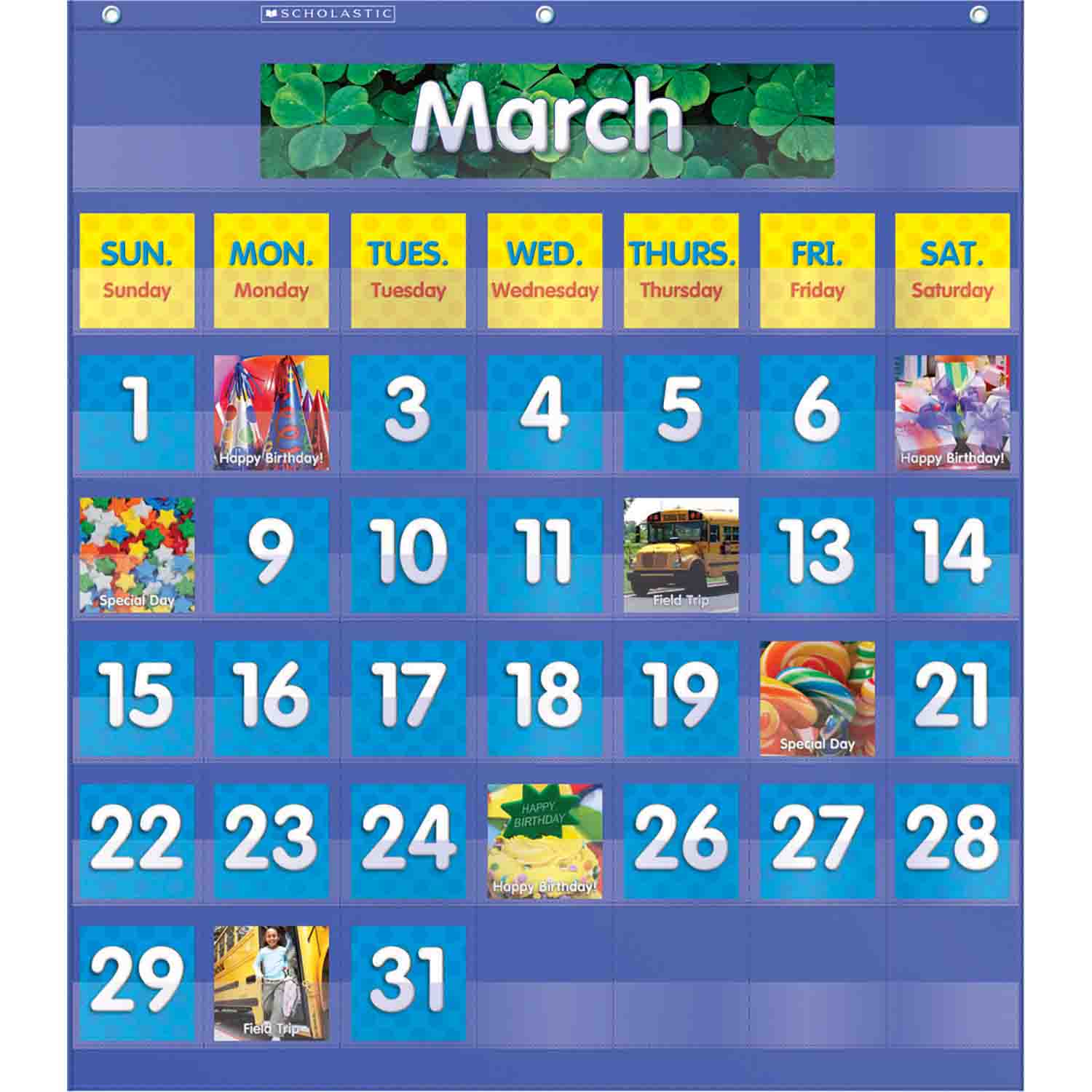 Scholastic Monthly Calendar Pocket Chart Becker's School Supplies