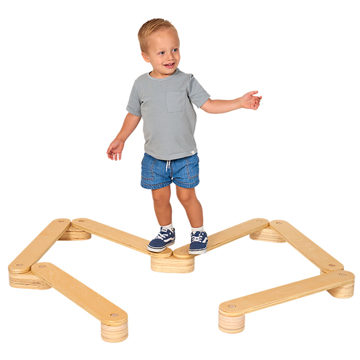 Toddler Wooden Build & Balance Beam Set | Becker's