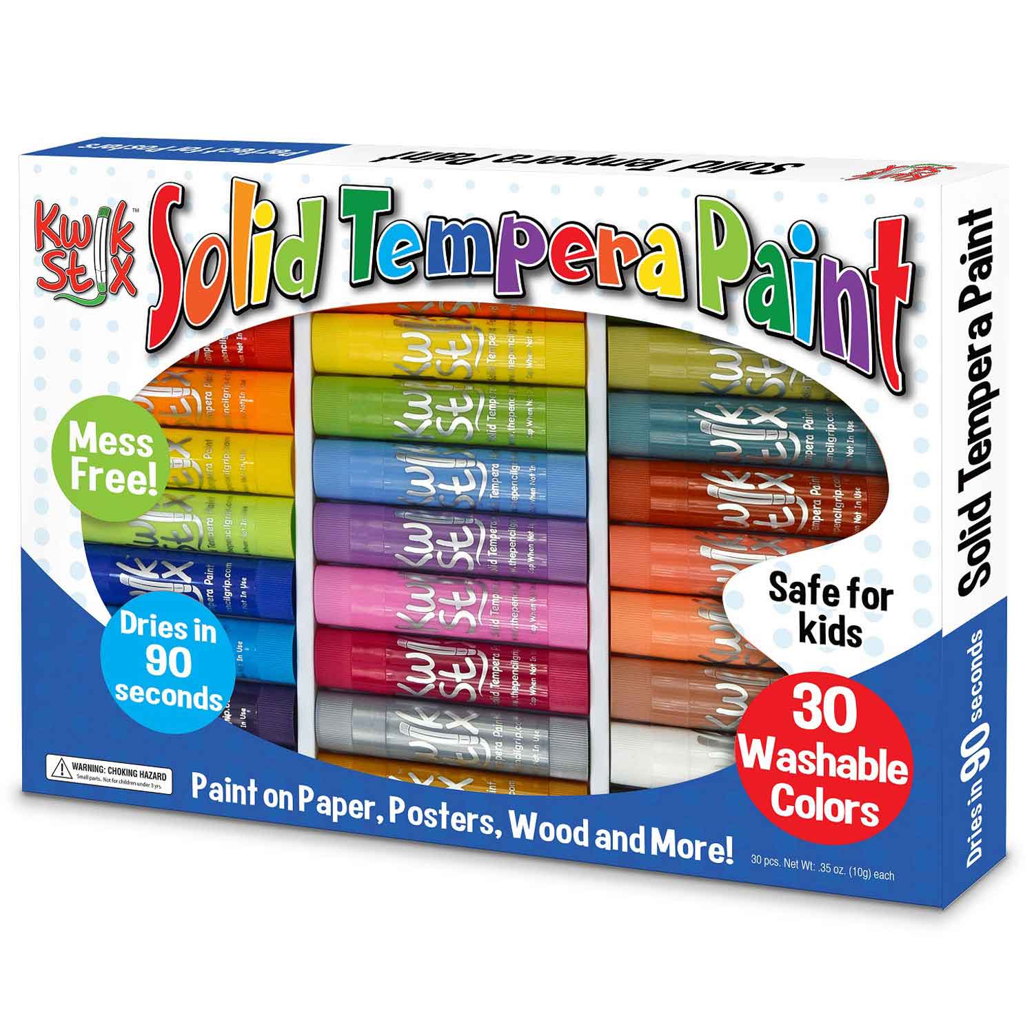 Kwik Stix Thin Stix Solid Tempera Paint Sticks, 24 PK 