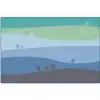 Tranquil Hills Rug, Tranquil Colors, Rectangle 6' x 9'