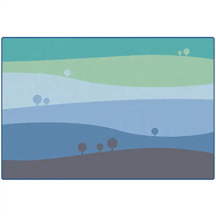Tranquil Hills Rug, Tranquil Colors, Rectangle 6' x 9'