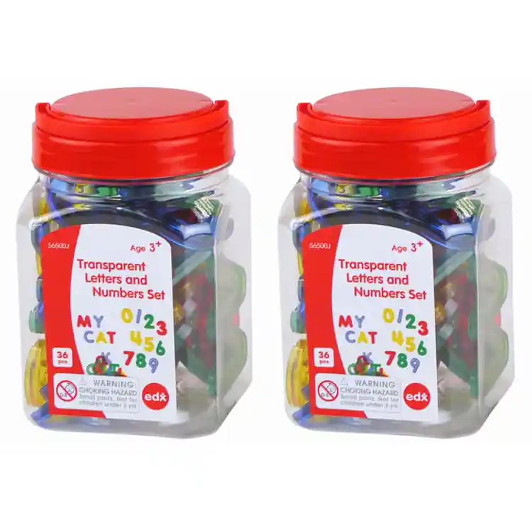 Transparent Letters and Numbers Set