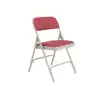 Upholstered Fabric Folding Chairs (Please order in multiples of 4), Cabernet/Grey