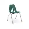 Virco® Desk & Chair Set 14", Forest Green