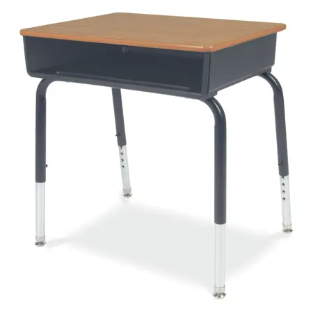 Virco® Open Front Desk, Plastic Book Box