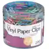 Vinyl Coated Paper Clips, 200 Jumbo