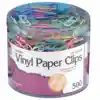 Vinyl Coated Paper Clips, 500 Regular