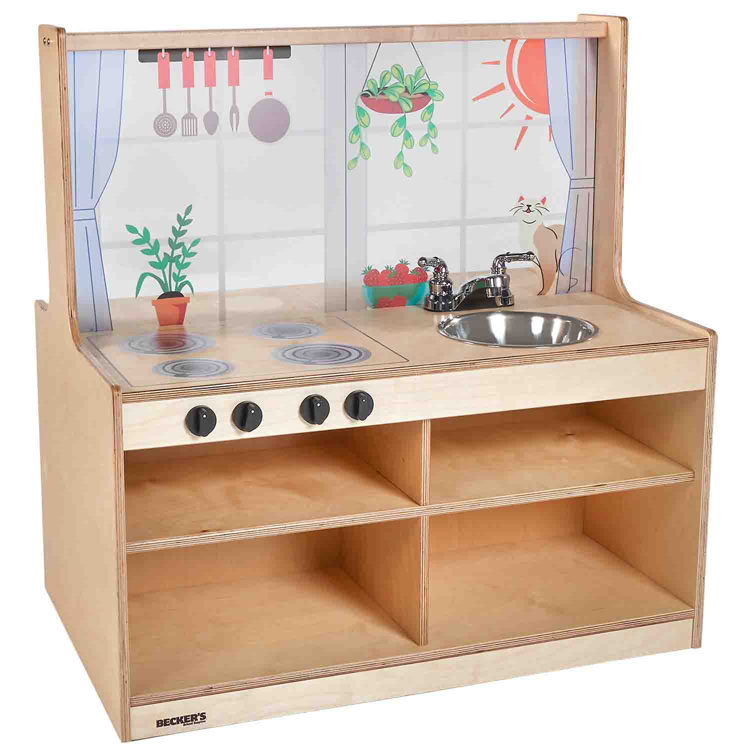 Becker's Sunny Day Double-Sided Toddler Kitchen
