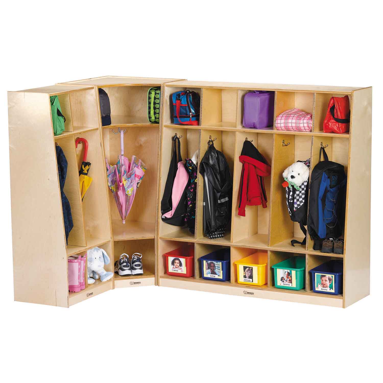 Childcraft Large-Knob Wooden Puzzle Storage Rack, 12-Shelves