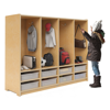 8-Section Coat Locker with Trays