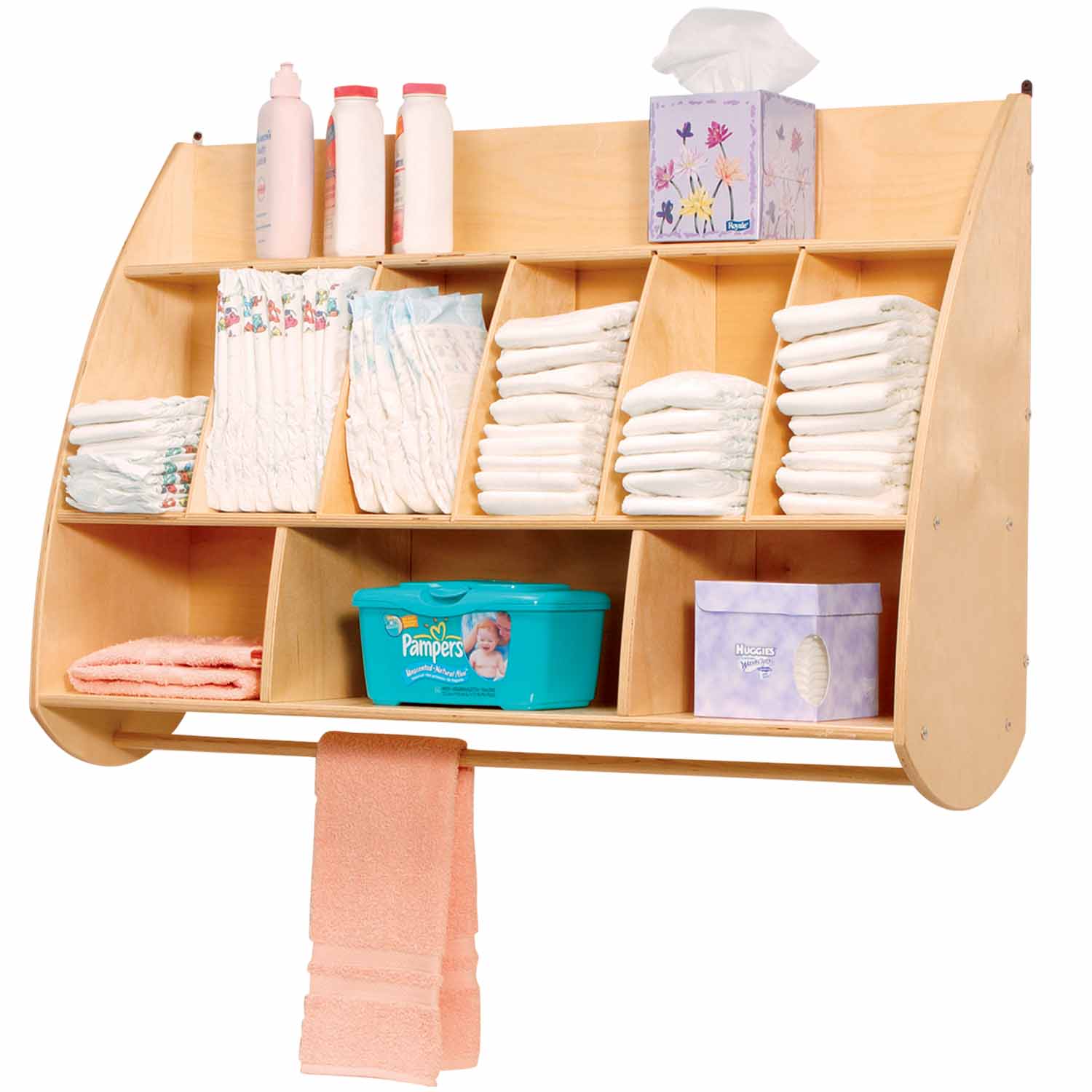 Wall Mounted Diaper Organizer for Daycare Becker's