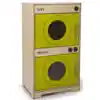 Contemporary Washer & Dryer Set, Natural/Lime