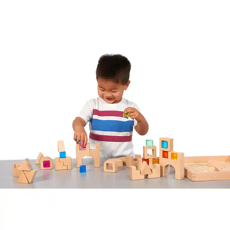 Wooden Building Gem Blocks