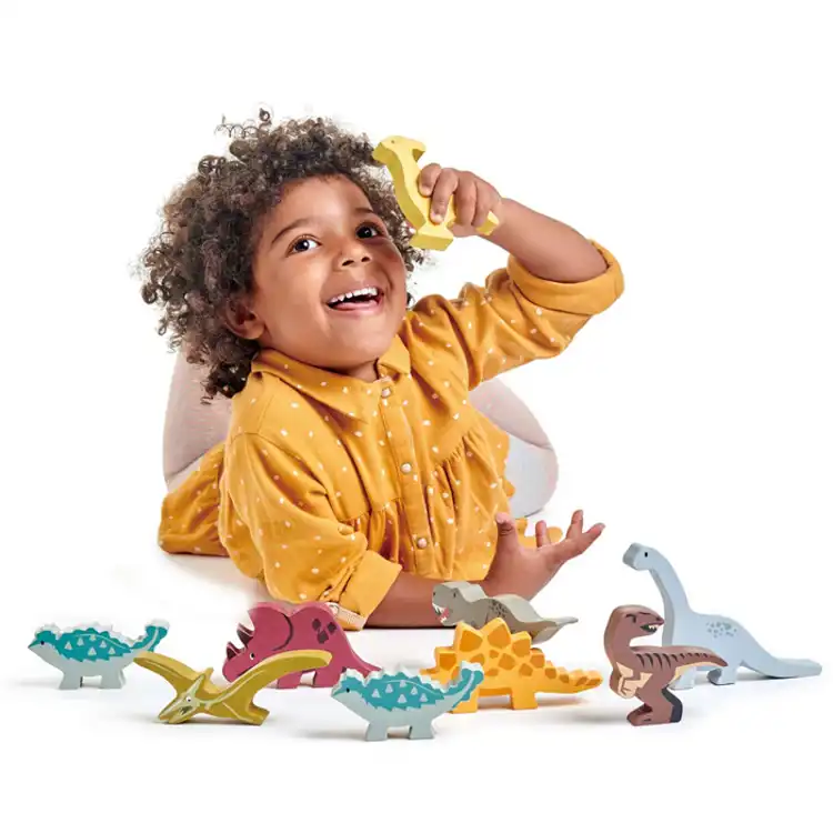 Wooden Dinosaur Set