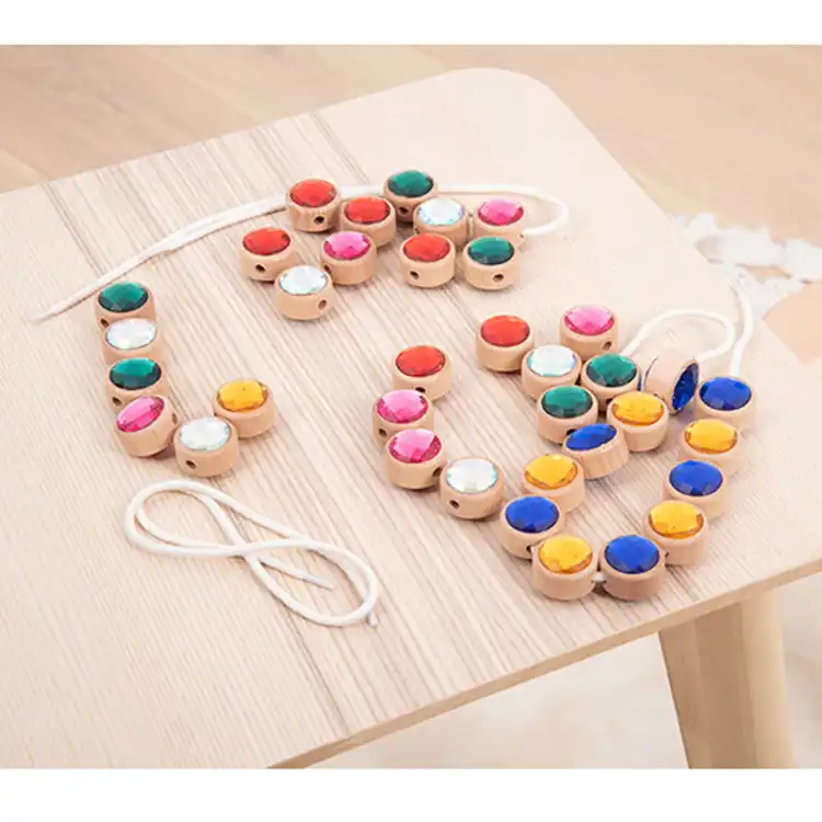 Wooden Lacing Jewels