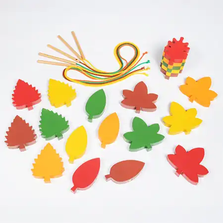 Wooden Lacing Leaves
