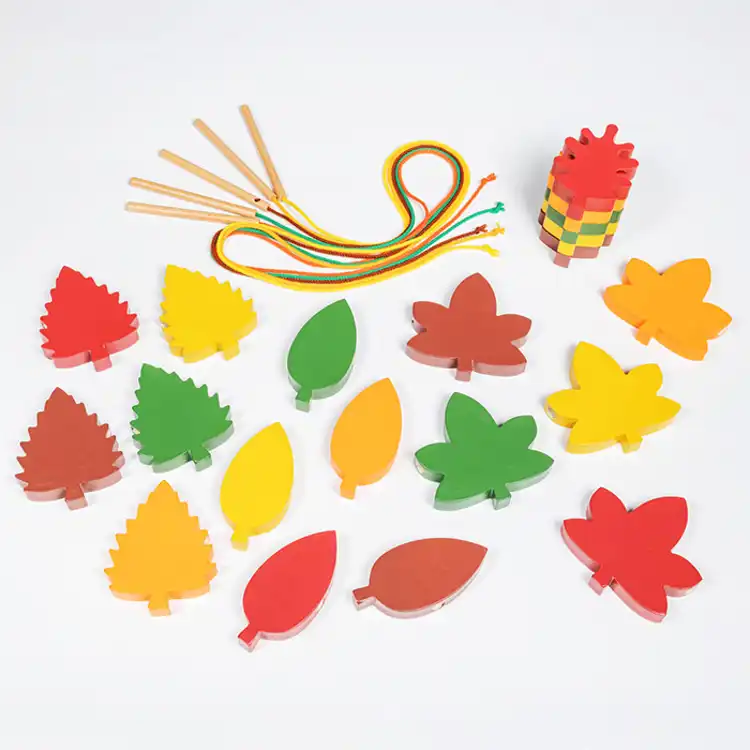 Wooden Lacing Leaves