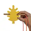 Wooden Lacing Leaves