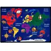 World Explorer Classroom Rug, Rectangle 5'10" x 8'4"