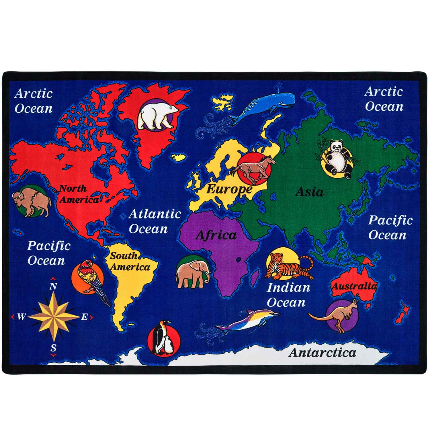World Explorer Classroom Rug | Becker's School Supplies
