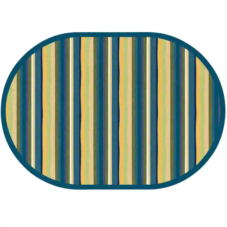 Yipes Stripes Rug, Oval 5'4" x 7'8"