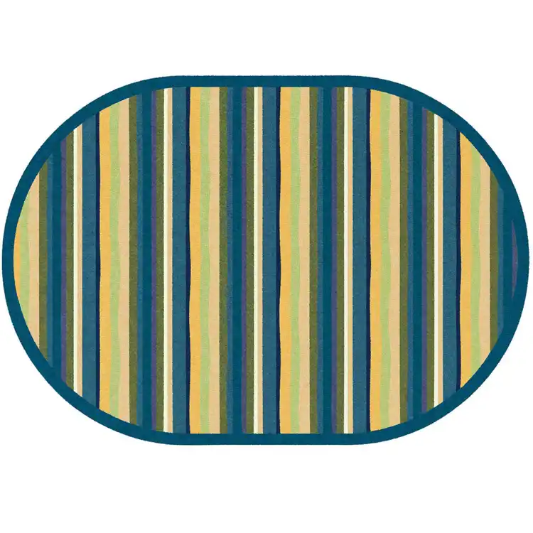 Yipes Stripes Rug, Oval 7'8" x 10'10"