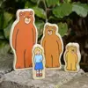 Fairy Tale Wooden Character Set, Goldilocks & The Three Bears