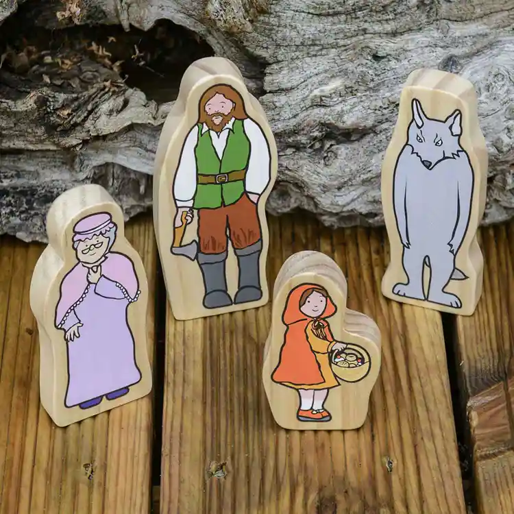 Fairy Tale Wooden Character Set, Little Red Riding Hood