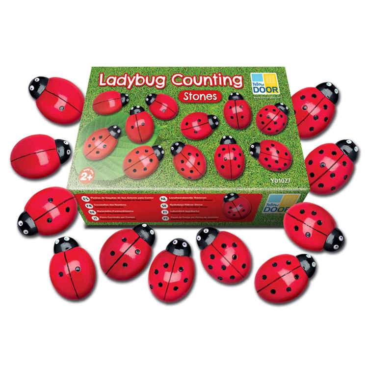 Ladybug Count Stones & Number Cards Set