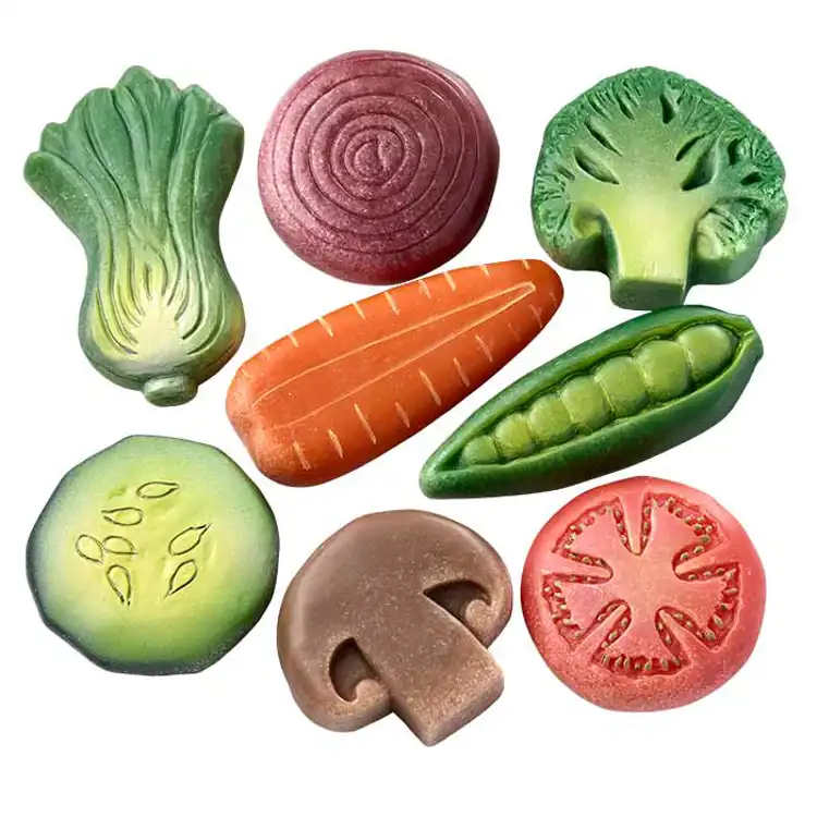 Sensory Play Stones, Vegetables
