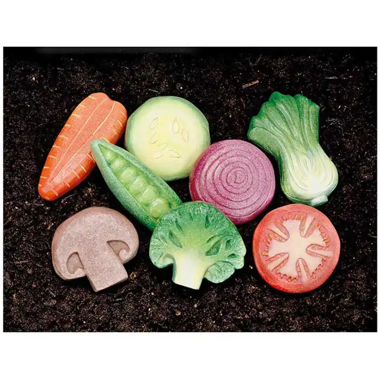 Sensory Play Stones, Vegetables