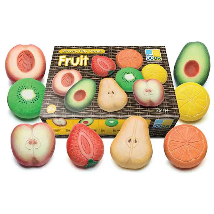 Fruit & Vegetable Sensory Play Stones Set