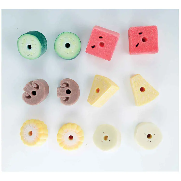 Sensory Play Stones, Threading Kebabs
