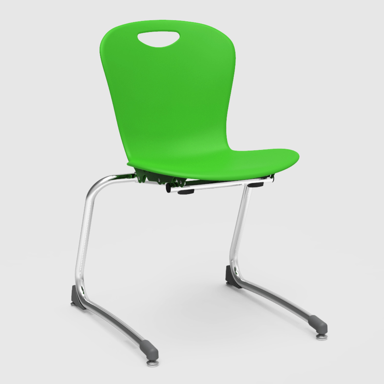 Stacking Cantilever Chair, 18" Kelly Green